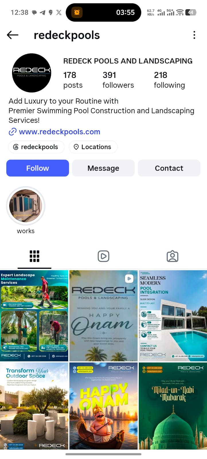Redeck Pools Instagram