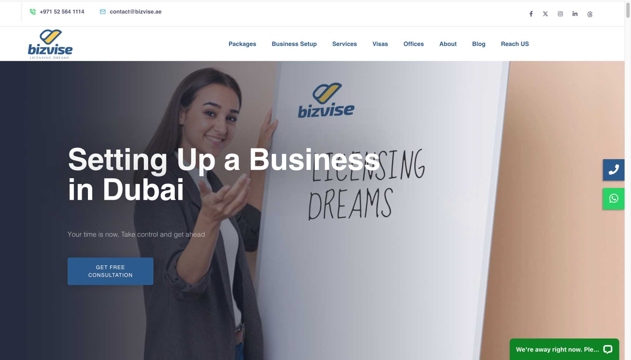 Bizvise website